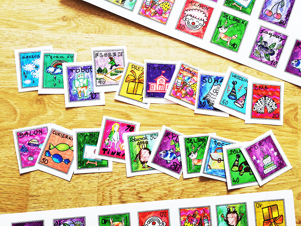 magiczna poczta - znaczki pocztowe dla dzieci