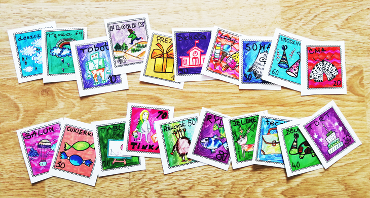 bajkowe znaczki pocztowe dla dzieci